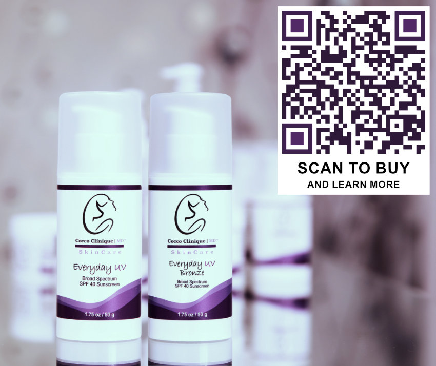 Cocco Clinique MD Everyday UV with QR code